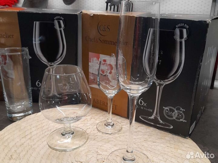 Фужеры из хрустального стекла