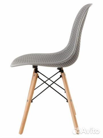 Стул ажурный в стиле eames DSW, серый NEW