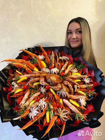 Съедобные букеты с раками/креветками/лангустинами