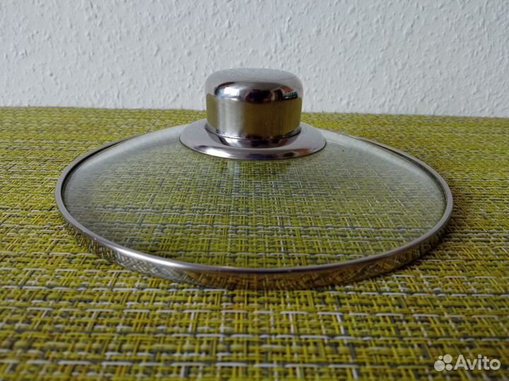 Крышка на ковшик с пароотводом стеклянная, 16 см