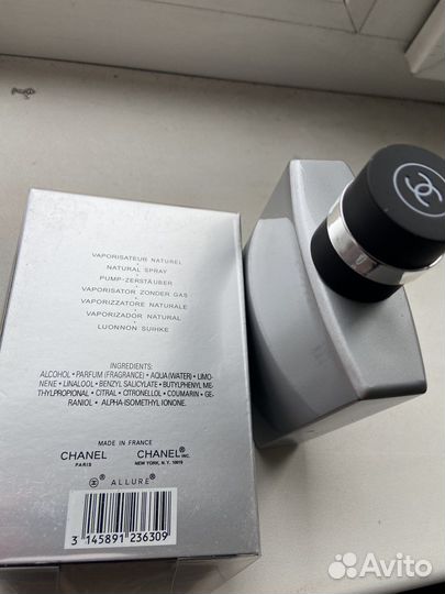 Туалетная вода Chanel Allure Homme Sport