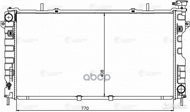 Радиатор охл. для а/м Dodge Caravan (01) /Chrysler