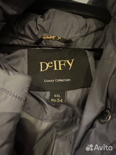 Пуховик удлиненный с верблюжьей шерстью Deify Luxe