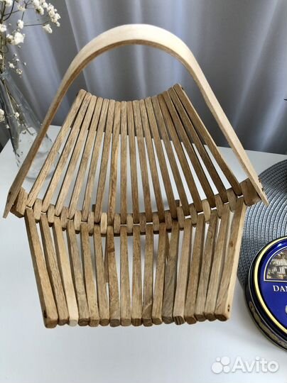 Винтажная ваза для фруктов деревянная СССР