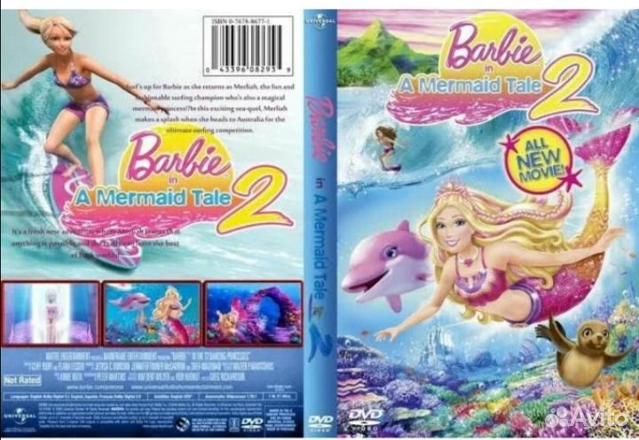 Dvd диски мультфильмы Барби Дисней