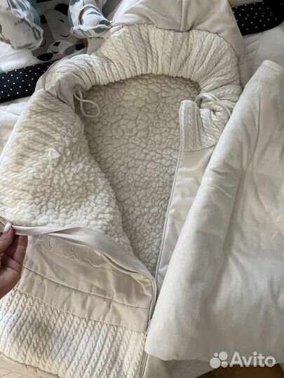 Зимний конверт в коляску на овчине