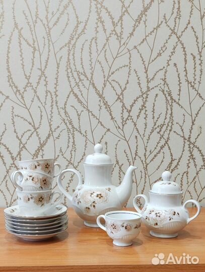 Кофейный сервиз фарфор Кольдиц гдр винтаж