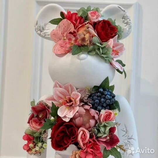 Bearbrick 70см цветы