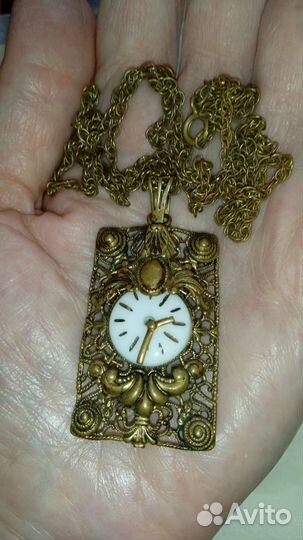 Кулон Чехословакия, СССР, часы, редчайший