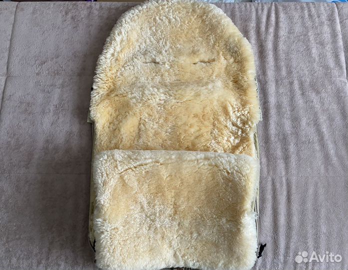 Конверт зимний Mansita mini из овчины бежевый