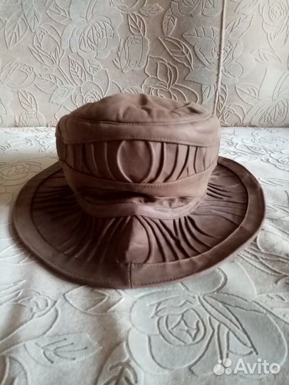 Шляпа женская натуральная кожа