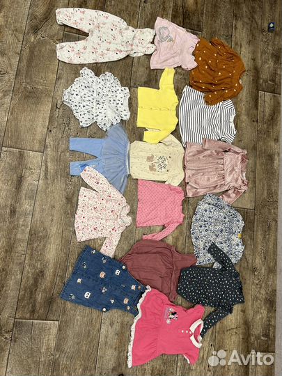 Вещи пакетом на девочку 3-9 месяцев