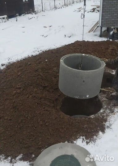 Железобетонный колодец под воду из колец 5 колец