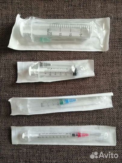 Шприц медицинский 20, 5(6), 1 ml - остатки