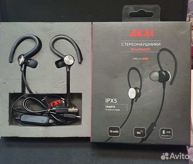 Наушники беспроводные для спорта Akai
