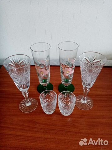 Хрустальные фужеры бокалы СССР, посуда