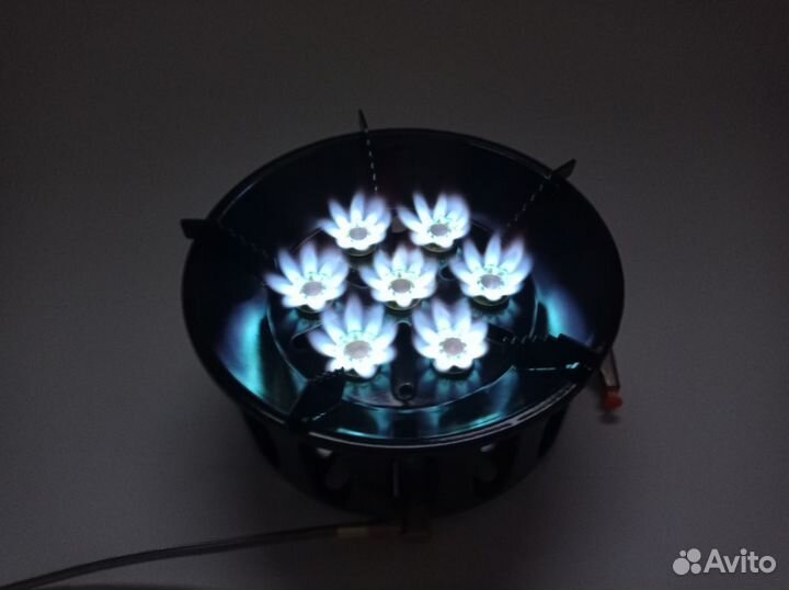 Туристическая газовая плита, 7 конфорок, 19,8 кВт