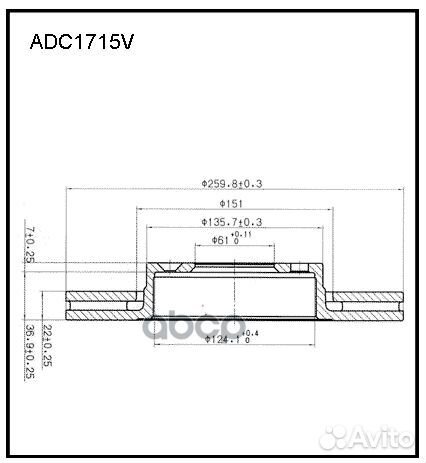 Диск тормозной перед nissan micra, renault