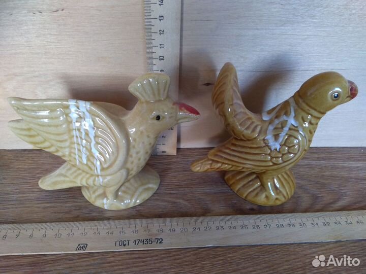 Статуэтки фаянс - Сказочные птицы