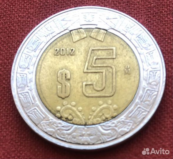 Мексика 5 песо, 2012