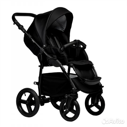 Коляска impulse ECO 2в1 (Indigo) черная кожа