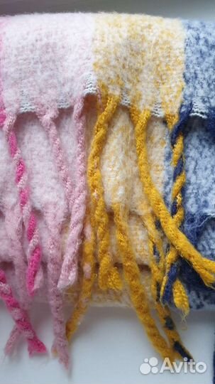 Теплый палантин шарф, длина 2 м