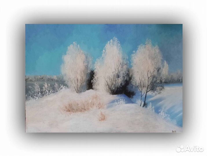 Этюд Морозная Зима 30 на 50 см