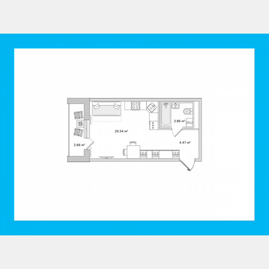 Квартира-студия, 28,9 м², 14/21 эт.