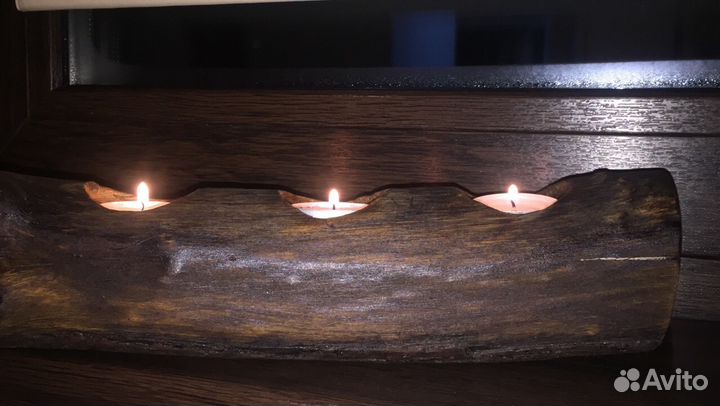 Подсвечник из дерева