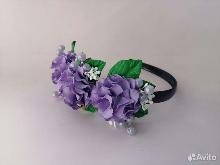 Ободок с цветами