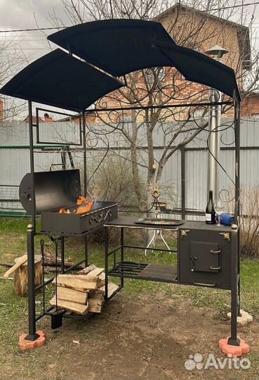 Мангал с крышей