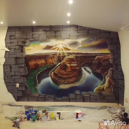 Аэрография в интерьере и экстерьере