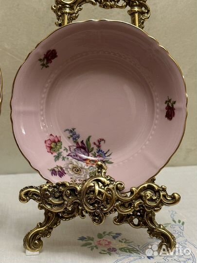 Розовый фарфор - тарелки