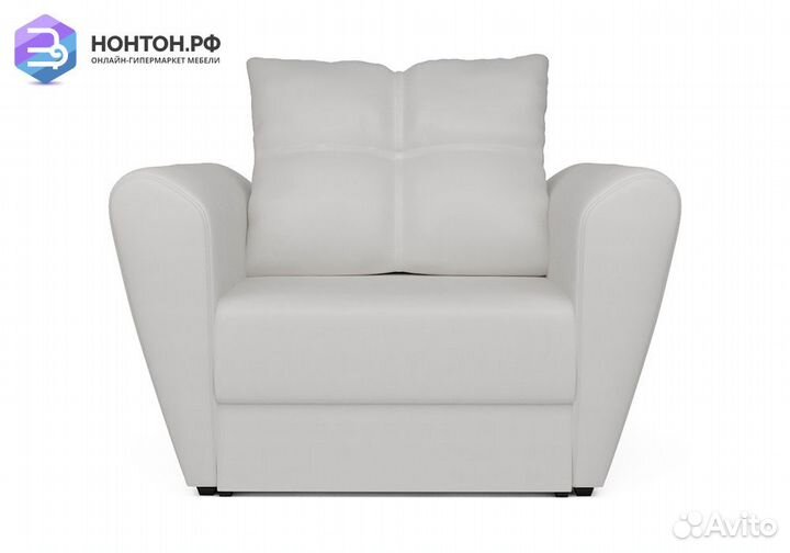 Кресло выкатное Квартет экокожа белая