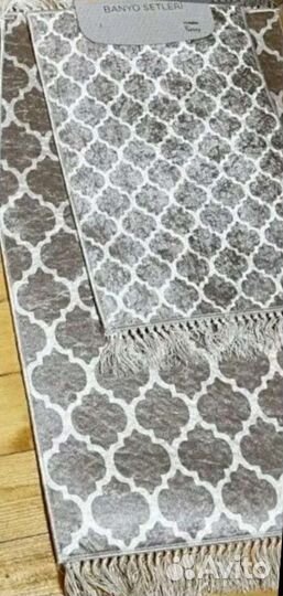 Безворсовые современные шелковые коврики,прорезине