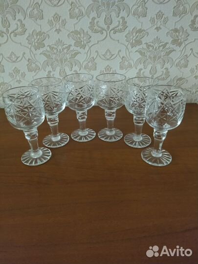 Хрустальные рюмки на ножке СССР