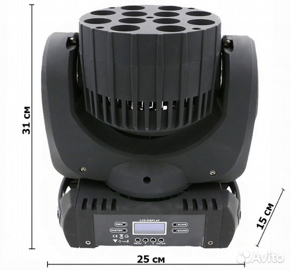 Световая голова Wash 12*12w rgbw с узким лучом