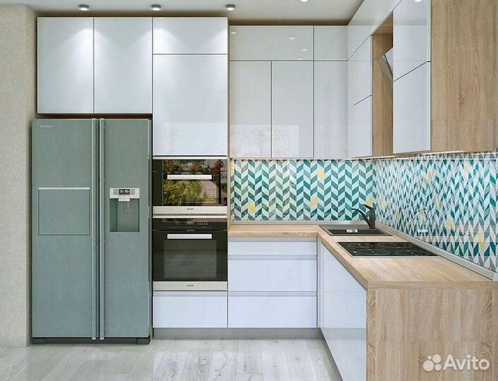 Прямой кухонный гарнитур AGT фасады