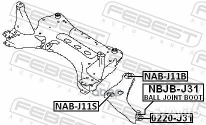 Сайлентблок рычага задний nissan qashqai UK MAK