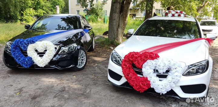 Свадебные украшения на машину