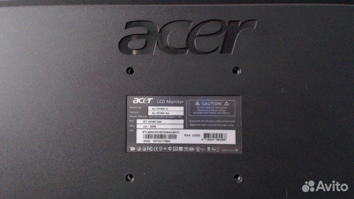 Монитор acer AL1916W