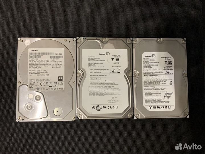 Seagate barracuda, hitachi 3tb. Жеткие диски hdd