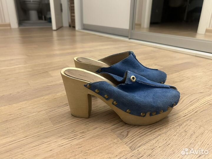 Сабо замшевые женские