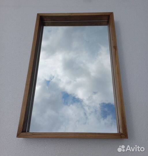 Зеркало настенное 60x40 см интерьерное из дерева
