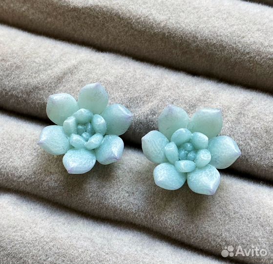Серьги пусеты ручная работа