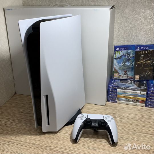 PS5 С Дисководом Коробкой Полный комплект