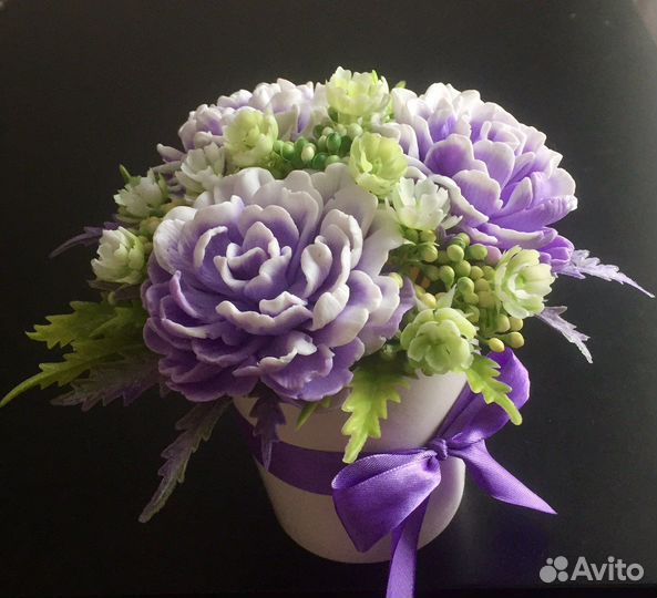 Букет из мыльных цветов