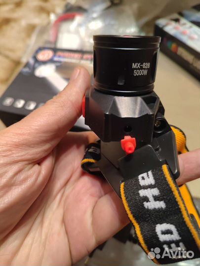 Налобный аккумуляторный фонарь новый