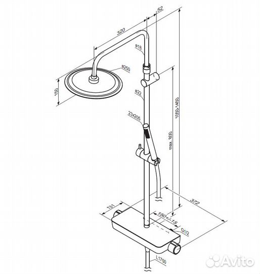 Душевая система Damixa Scandinavian Pure 936750300