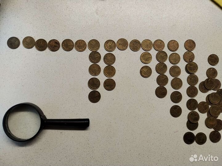 Монеты 1, 3 и 5 коп. 1965 - 1991